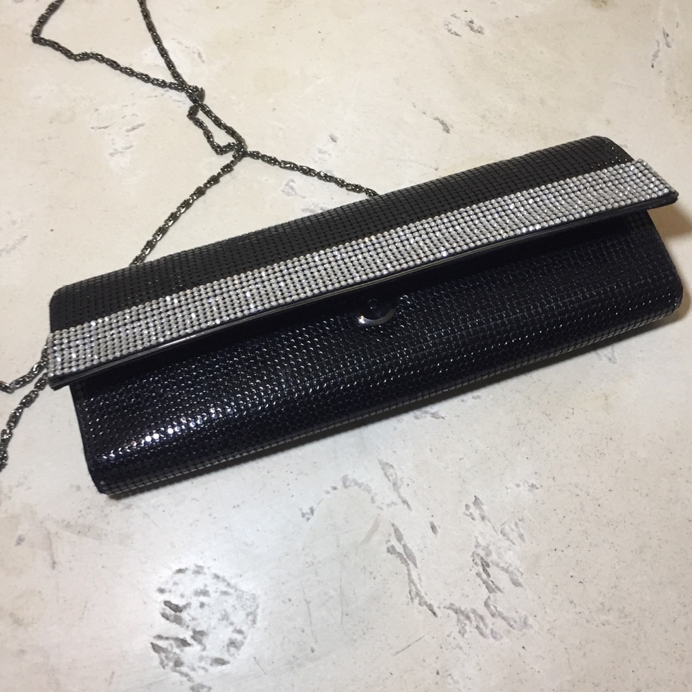 Kate Landry Black & Silver Cross Body Evening Back - Picture 8 of 8